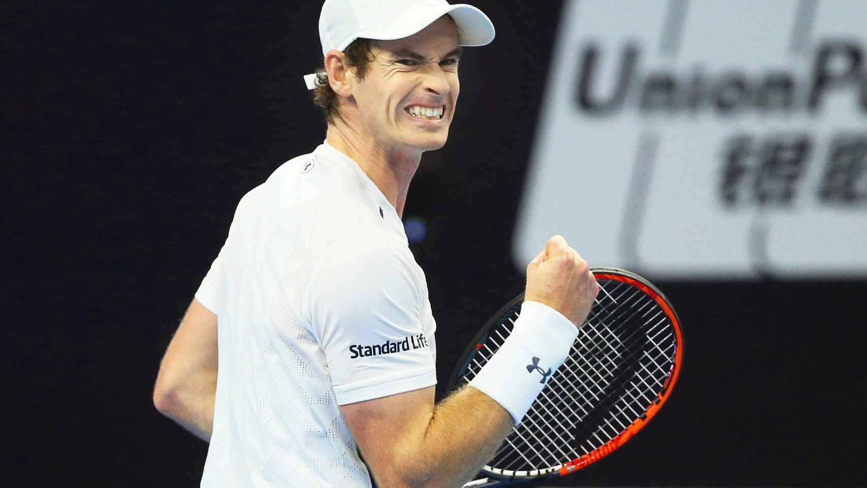 Andy Murray celebra su victoria ante David Ferrer.