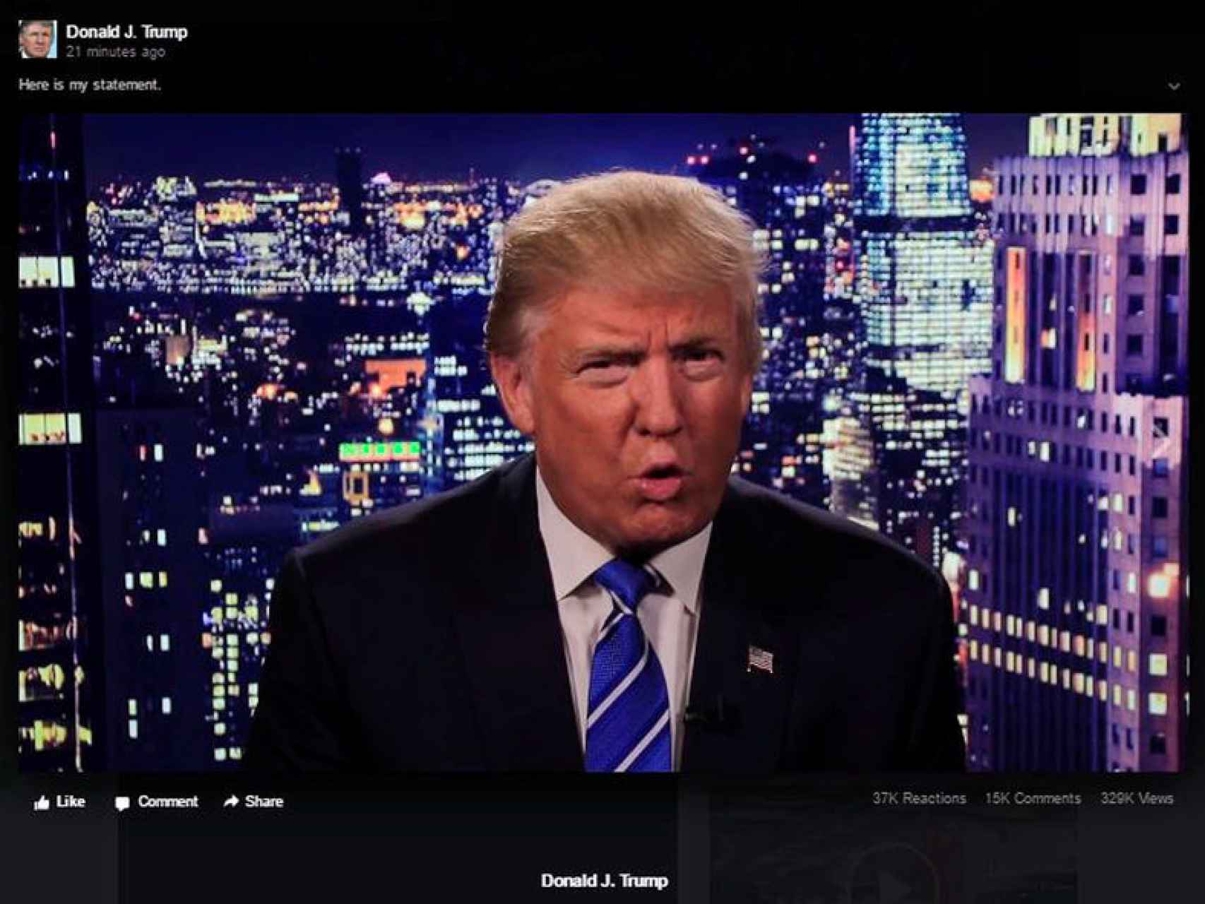 Donald Trump pide perdón en televisión por sus últimas declaraciones.