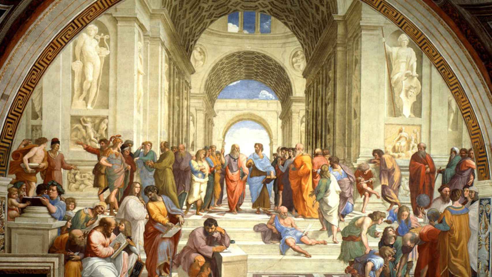 La escuela de Atenas, pintada por Rafael Sanzio.