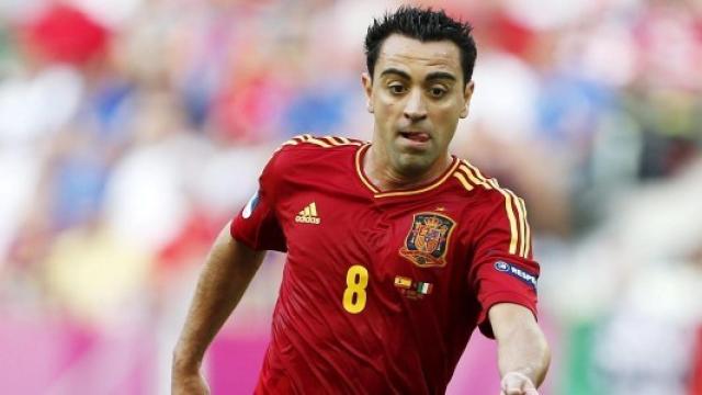 Xavi Hernández durante la Euro de 2012.