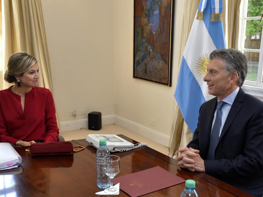 Macri y Máxima, durante su reunión.