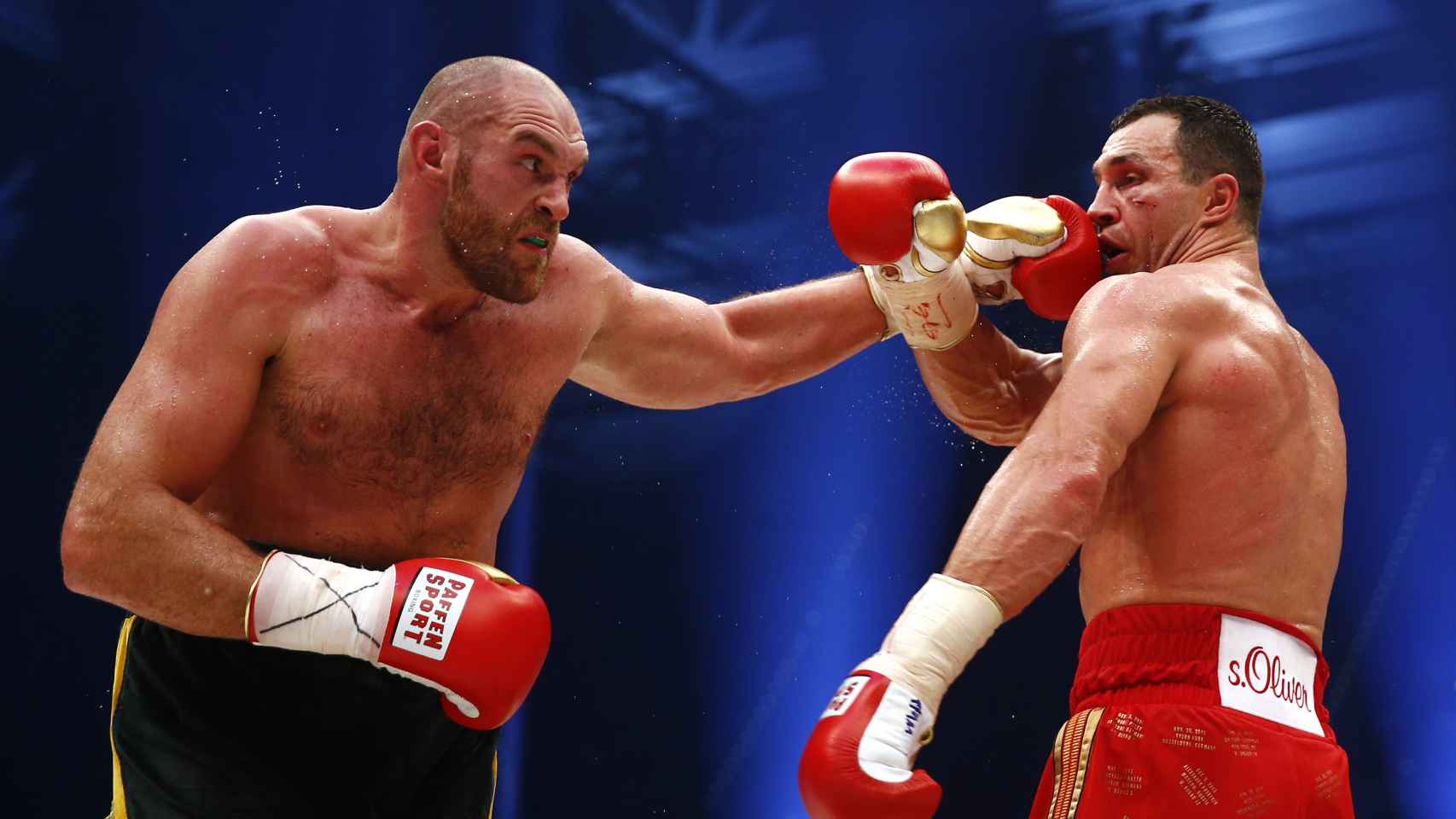 Tyson Fury en su combate contra Klitschko.