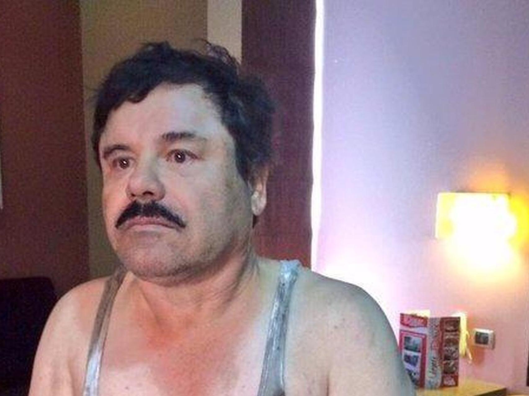 El 'Chapo' Guzmán en el momento de su detención.