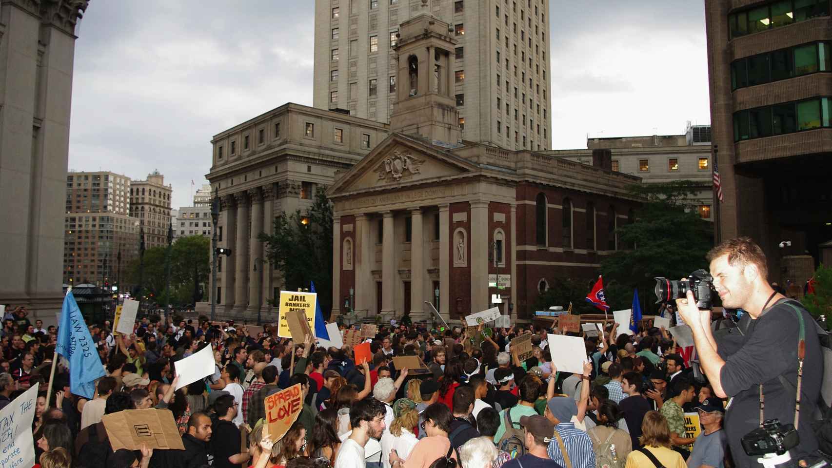 El movimiento Occupy Wall Street en septiembre de 2011.