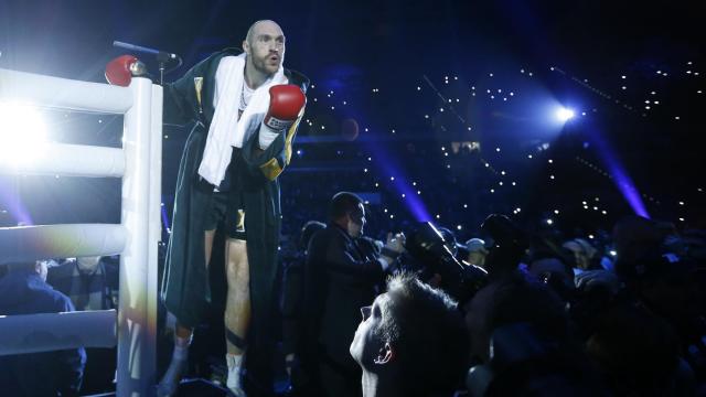 Tyson Fury, antes del combate por el título de los pesos pesados.