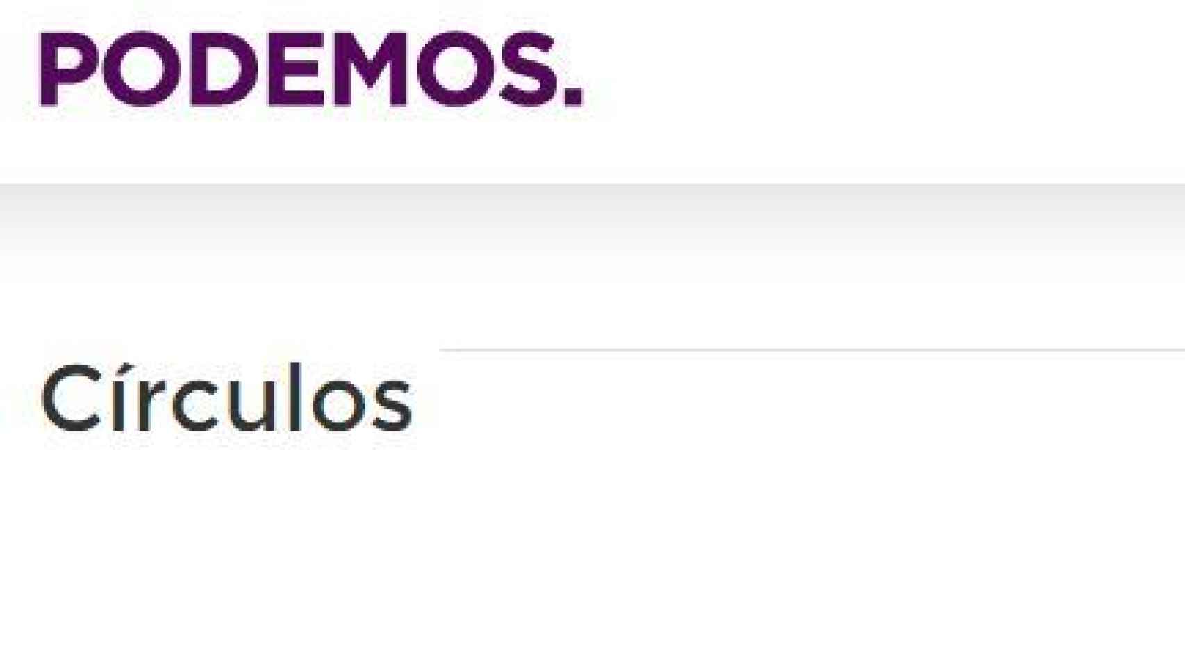 Captura de la web de Podemos.