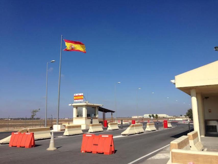 Entrada a la base sevillana de Morón de la Frontera.