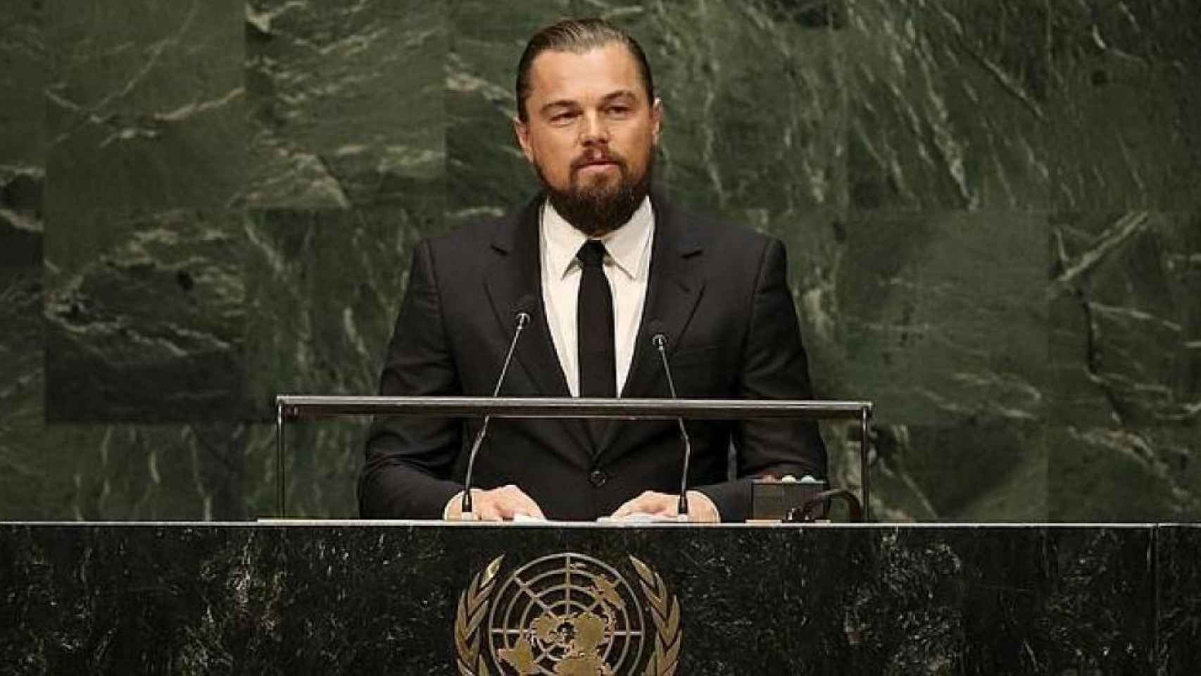Leonardo di Caprio, en su discurso en la ONU.