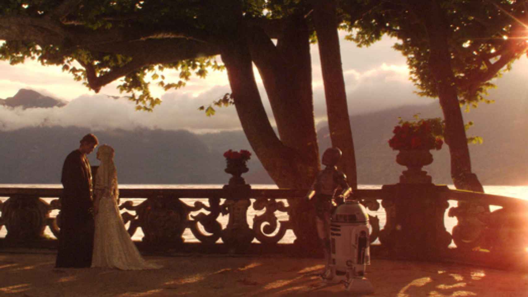 Escena de la saga Star Wars, rodada en una terraza de la Villa del Balbianello.