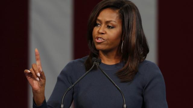 Michelle Obama durante el acto electoral en el que ha arremetido contra Trump