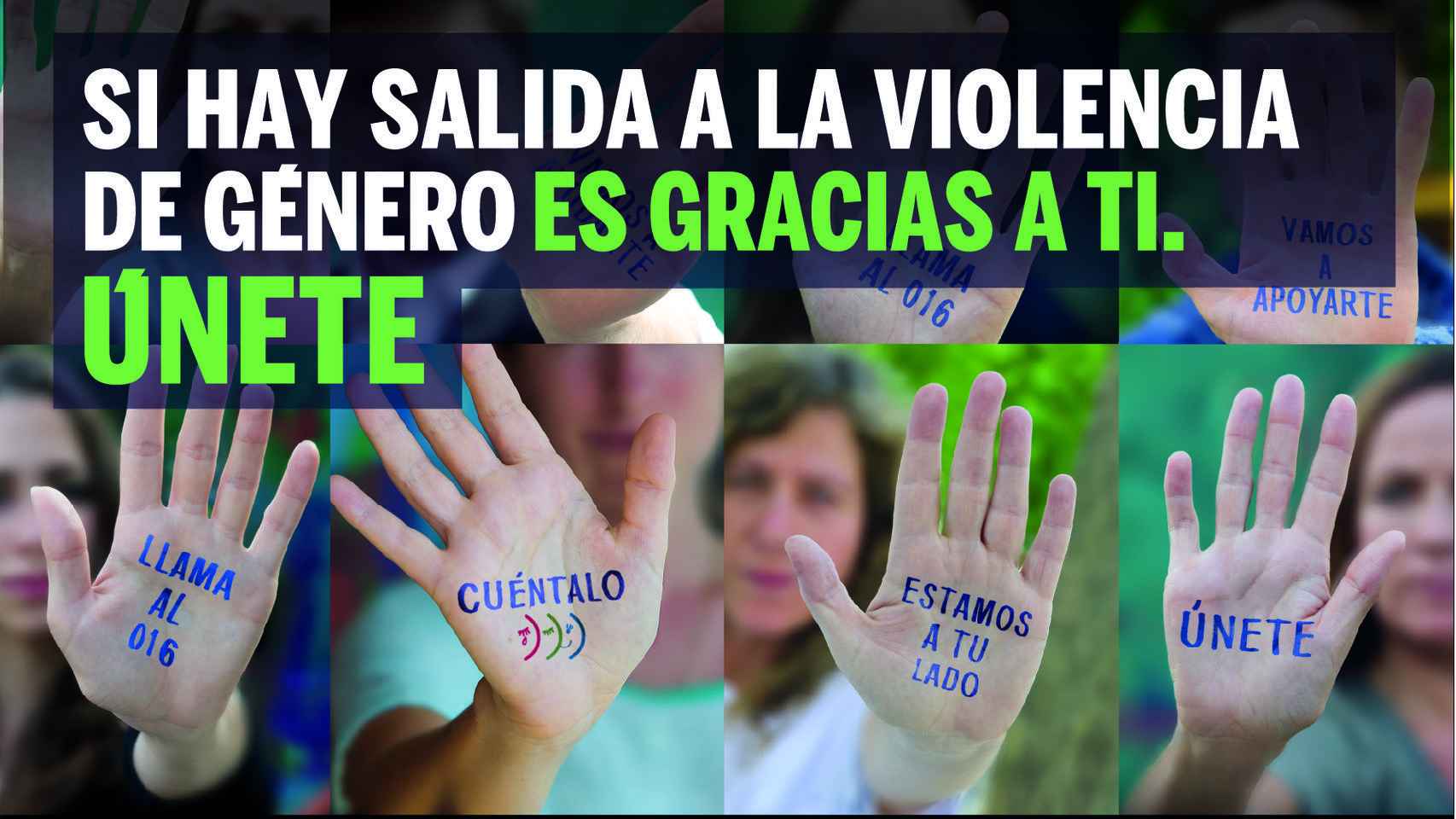 Cartel de la campaña contra la violencia de género.