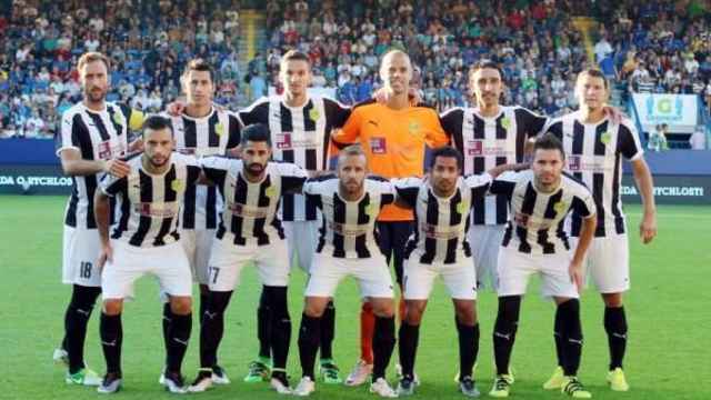 Alineación de un partido del AEK Larnaca.