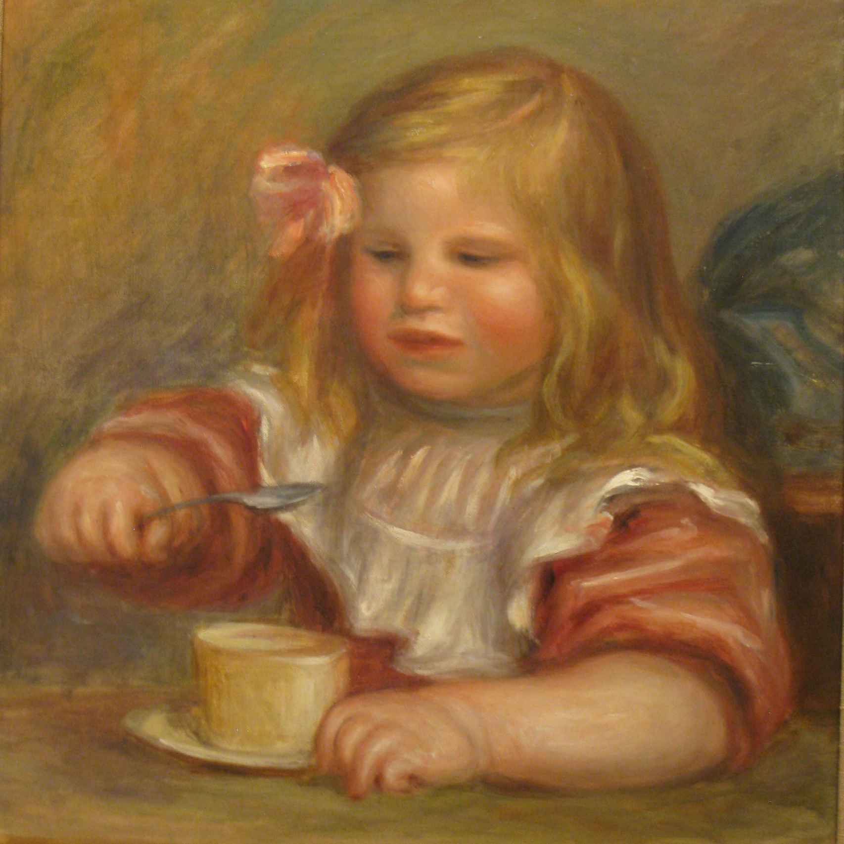 Coco tomando su sopa, de 1905. Sí, Renoir.