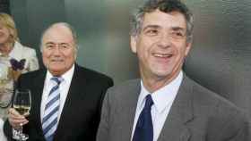 Blatter y Villar en una visita a la sede de la FIFA, 2012.