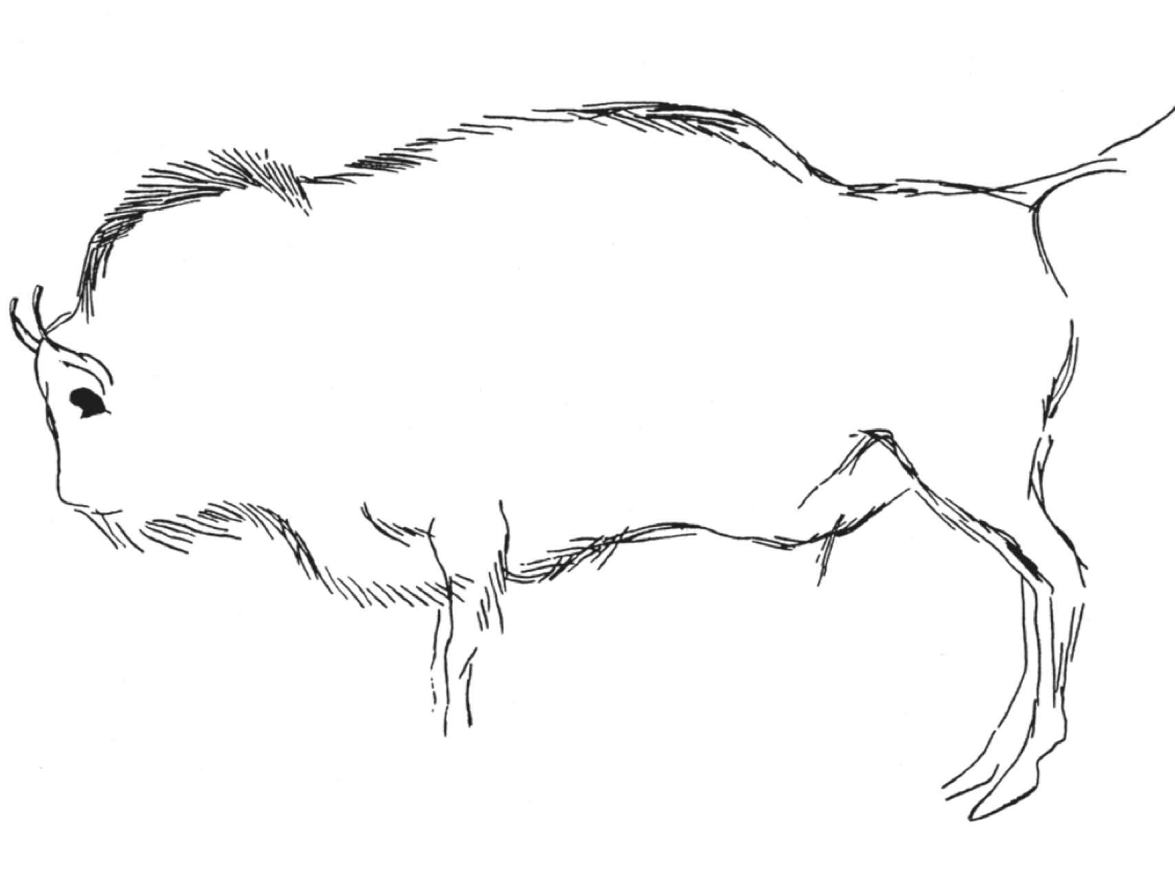 Pintura de un bisonte en la cueva de Pergouset, hace 17.000 años.