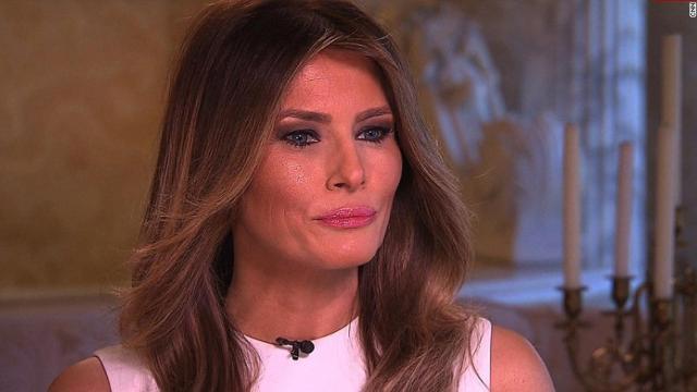 Melania Trump, en una entrevista con el CNN.