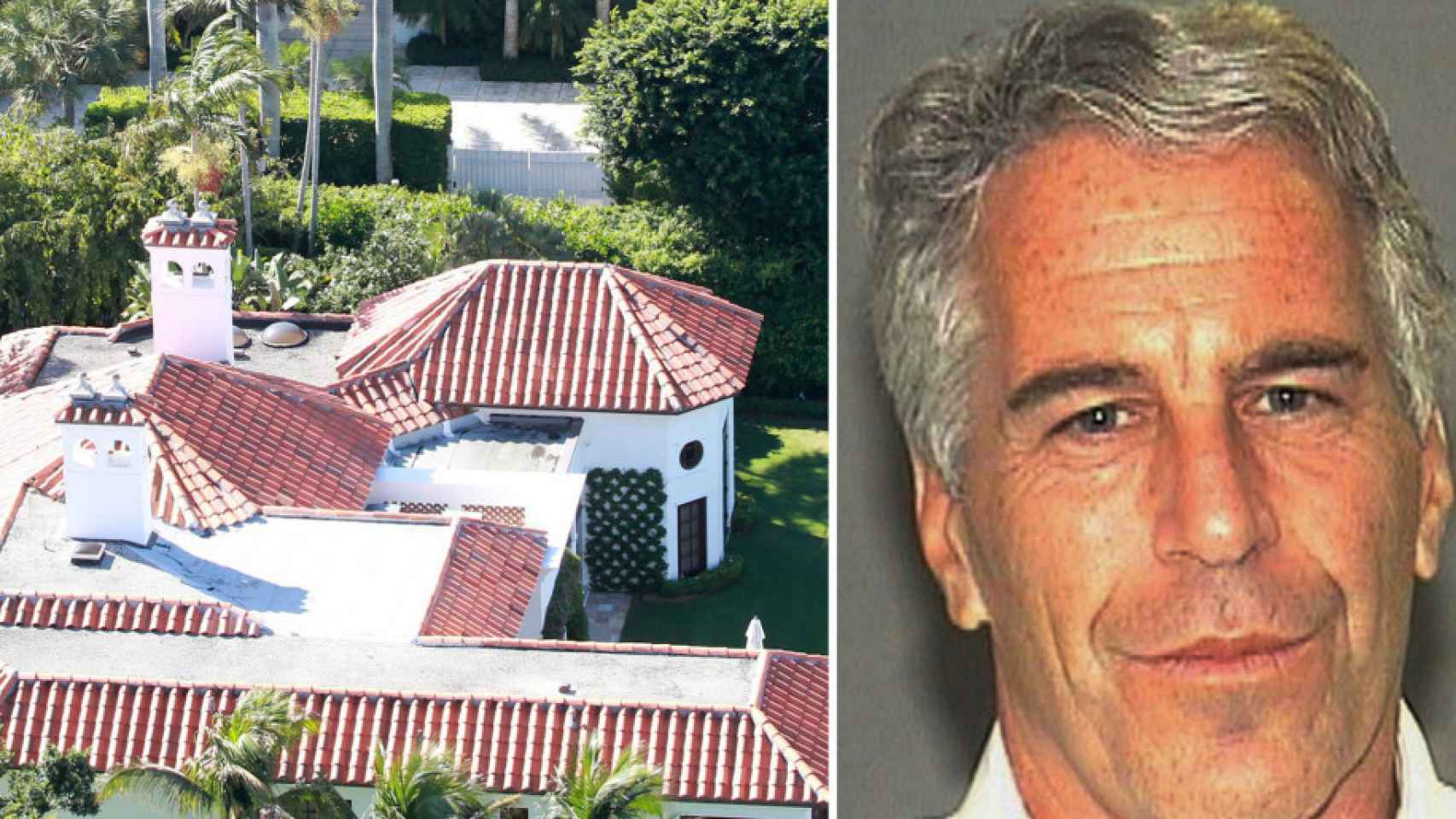 Epstein y su mansión en Florida.
