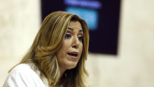 Susana Díaz, durante el debate en el Parlamento andaluz.