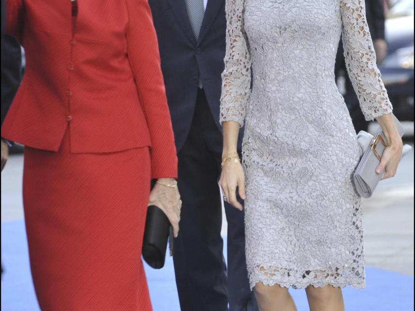 Letizia en los premios de 2008, con su visible cambio físico.