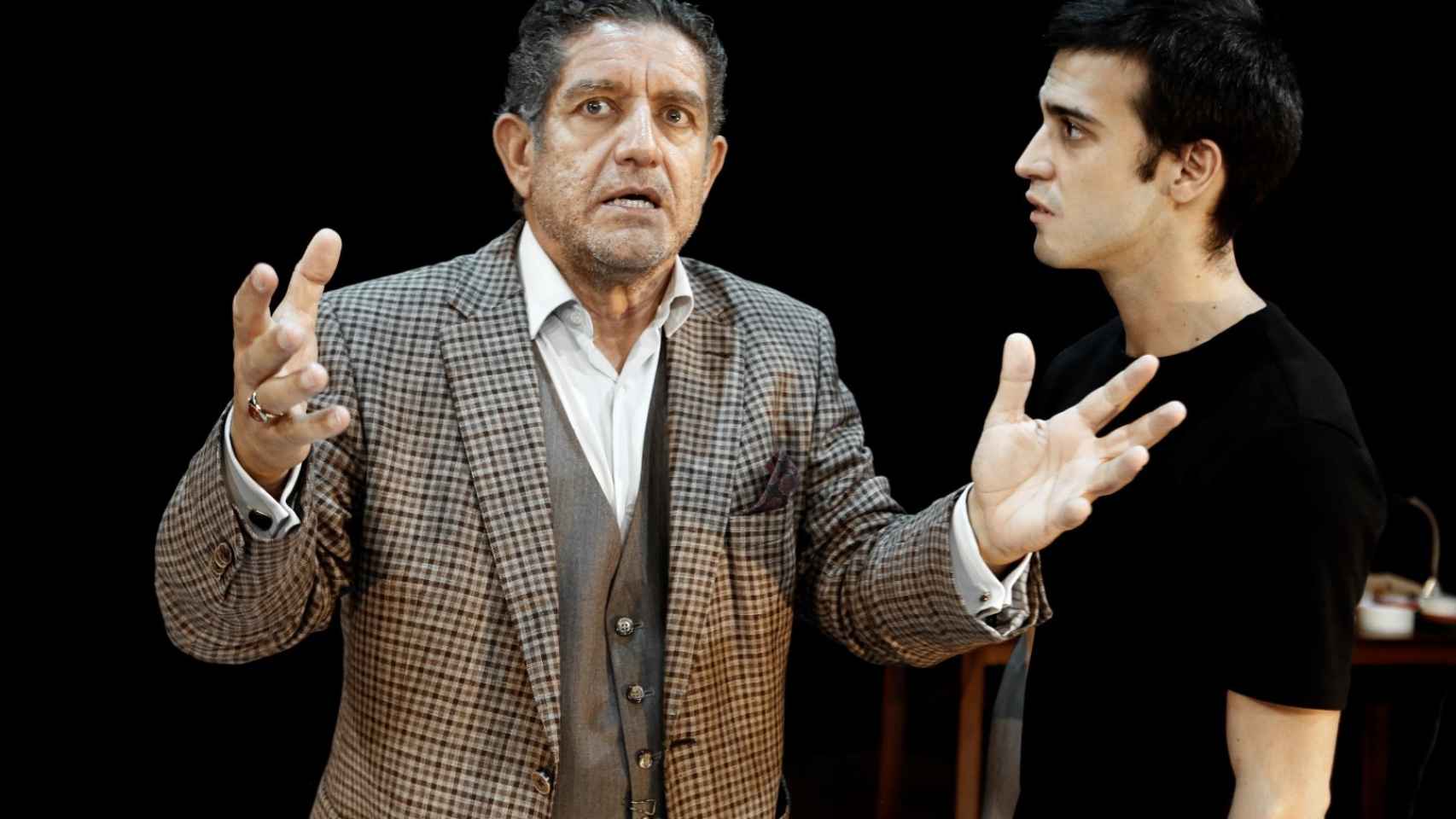 Pedro Casablanc y Samuel Viyuela en la obra Yo Feuerbach.