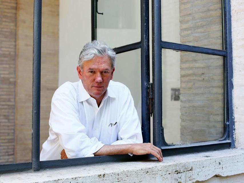 El periodista político William Finnegan en el Festival de Literatura 2016, en Roma.