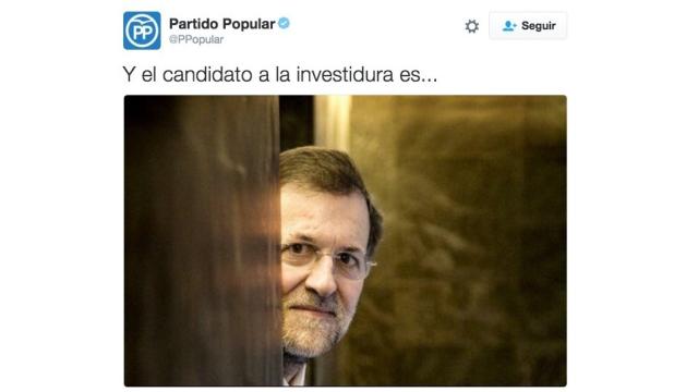 El mensaje publicado y posteriormente borrado desde la cuenta del PP.