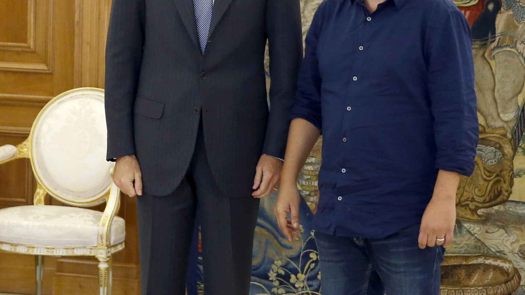 El rey Felipe recibe al al portavoz de En Común Podem, Xavier Domènech.