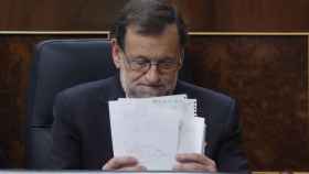 Mariano Rajoy, poco antes de la votación en el Congreso