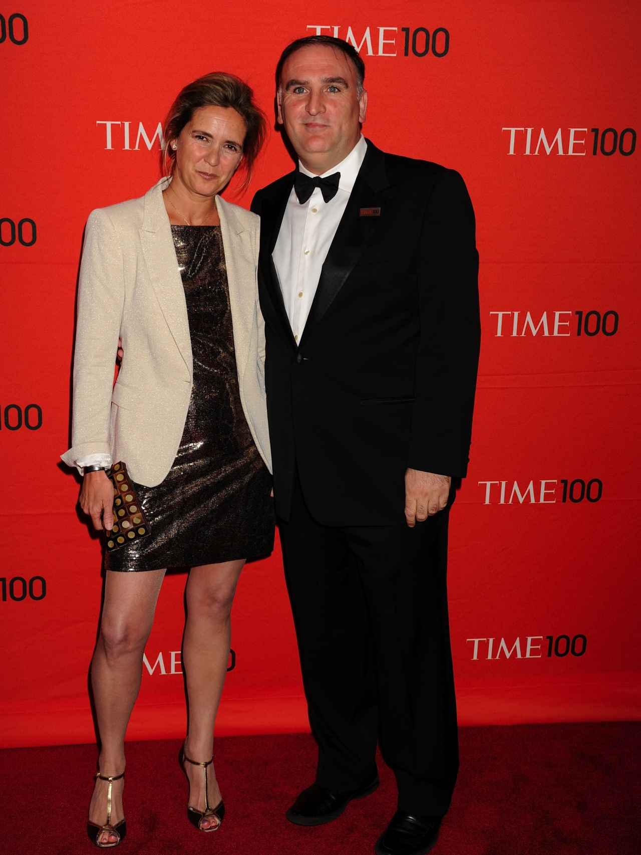 Junto a su esposa cuando recibió el premio como una de las cien personas más influyentes