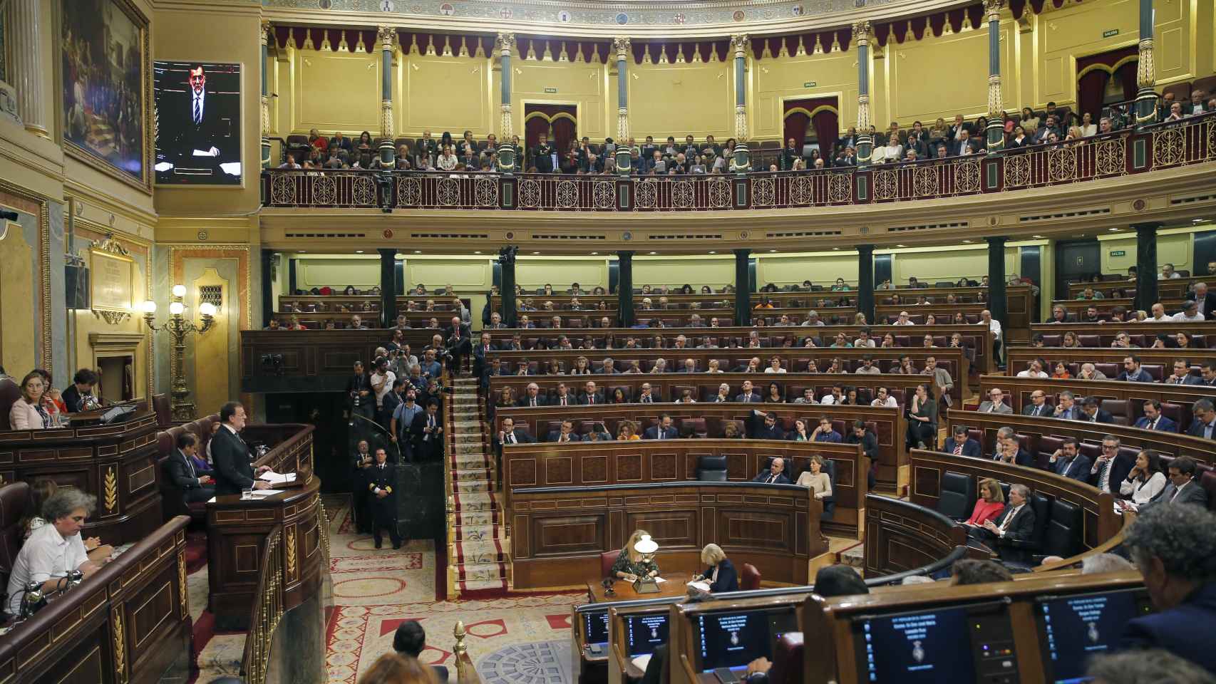 El Parlamento durante la sesión de investidura de Mariano Rajoy.