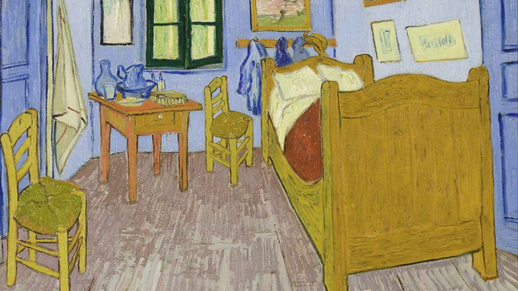 El dormitorio en Arlés, de Van Gogh.