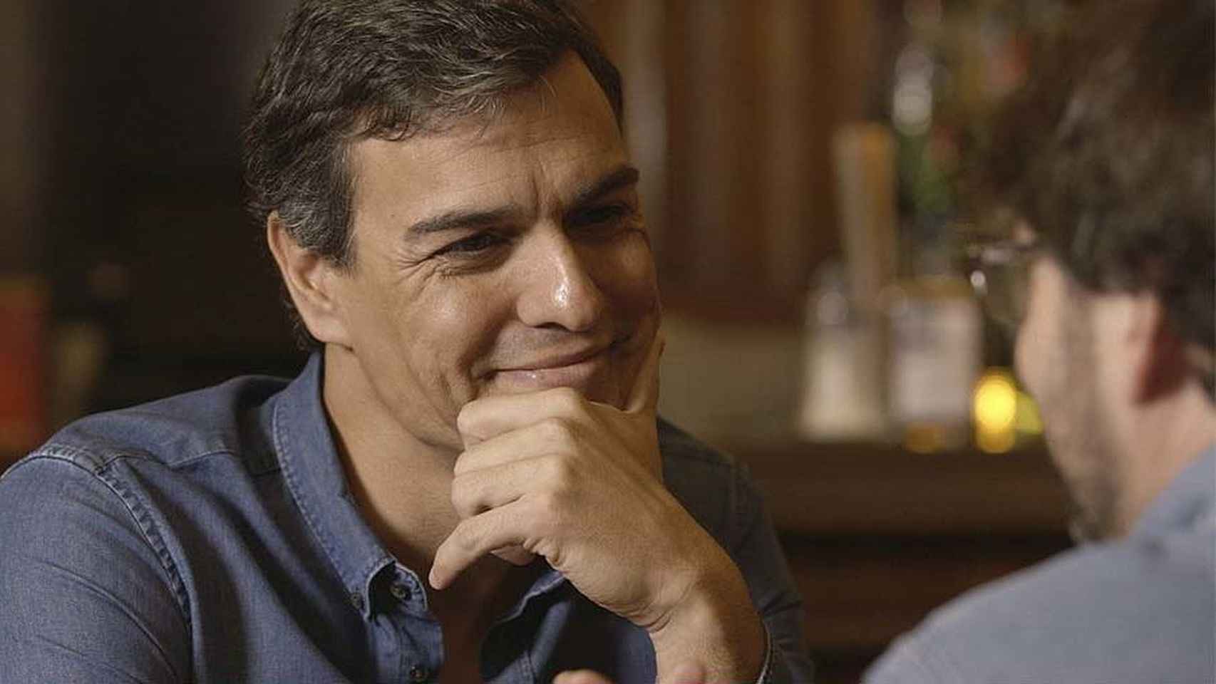 Pedro Sánchez en un momento de la entrevista con Jordi Évole en Salvados.