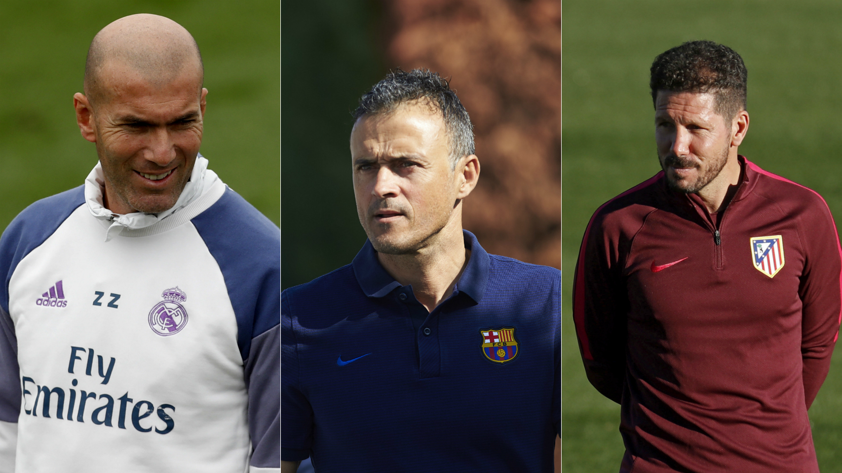 Zidane, Luis Enrique y Simeone, candidatos al Mejor Entrenador de 2016
