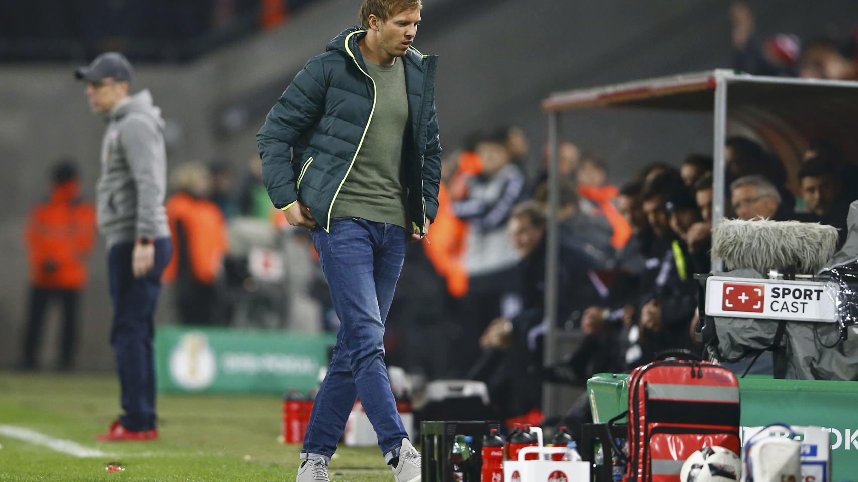 Nagelsmann, durante un partido con el Hoffenheim.