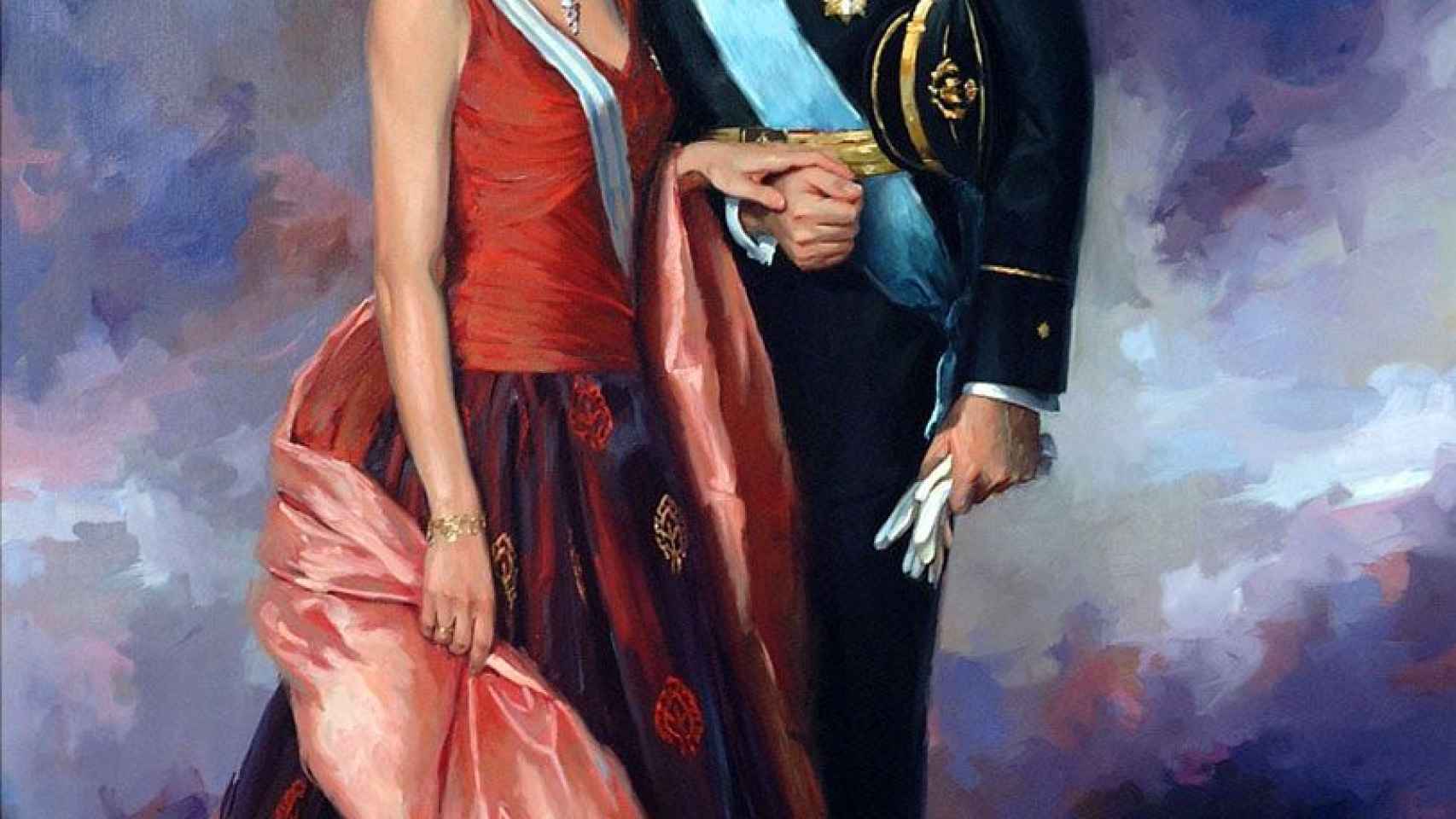 Retrato de los entonces príncipes de Asturias.
