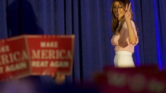 Melania Trump durante un acto este jueves en Pensilvania