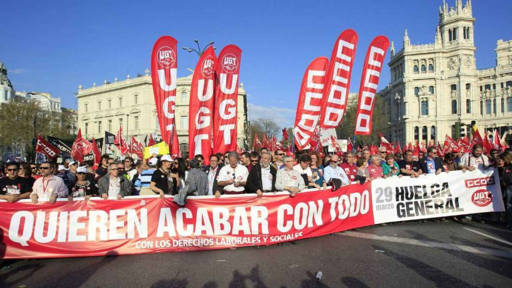Huelga general de 2012 en Madrid.
