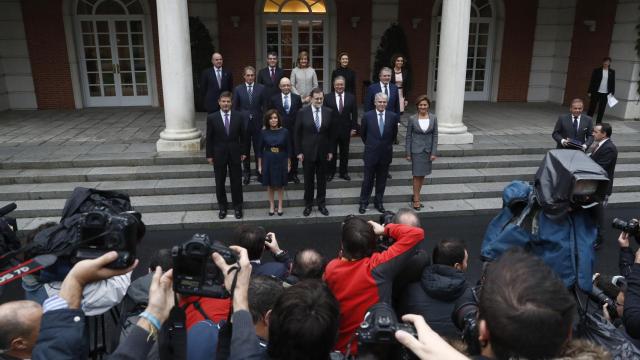 El Ejecutivo, durante la foto de familia antes del Consejo de Ministros