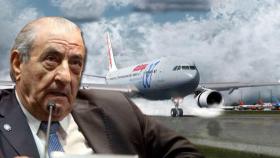 Juan José Hidalgo, expresidente de Globalia, y un avión de Air Europa, la aerolínea del grupo.