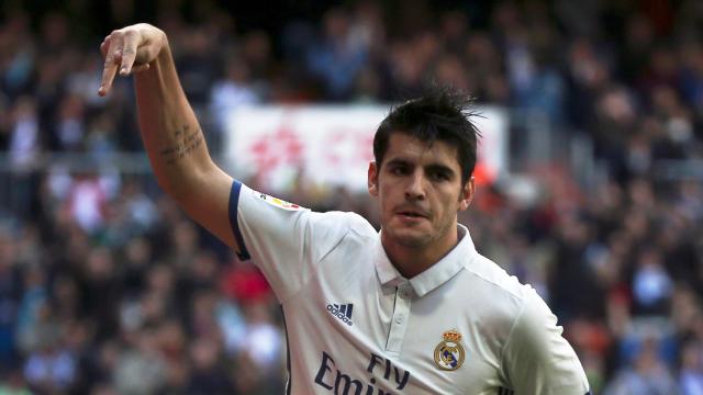 Morata celebra su gol ante el Leganés.