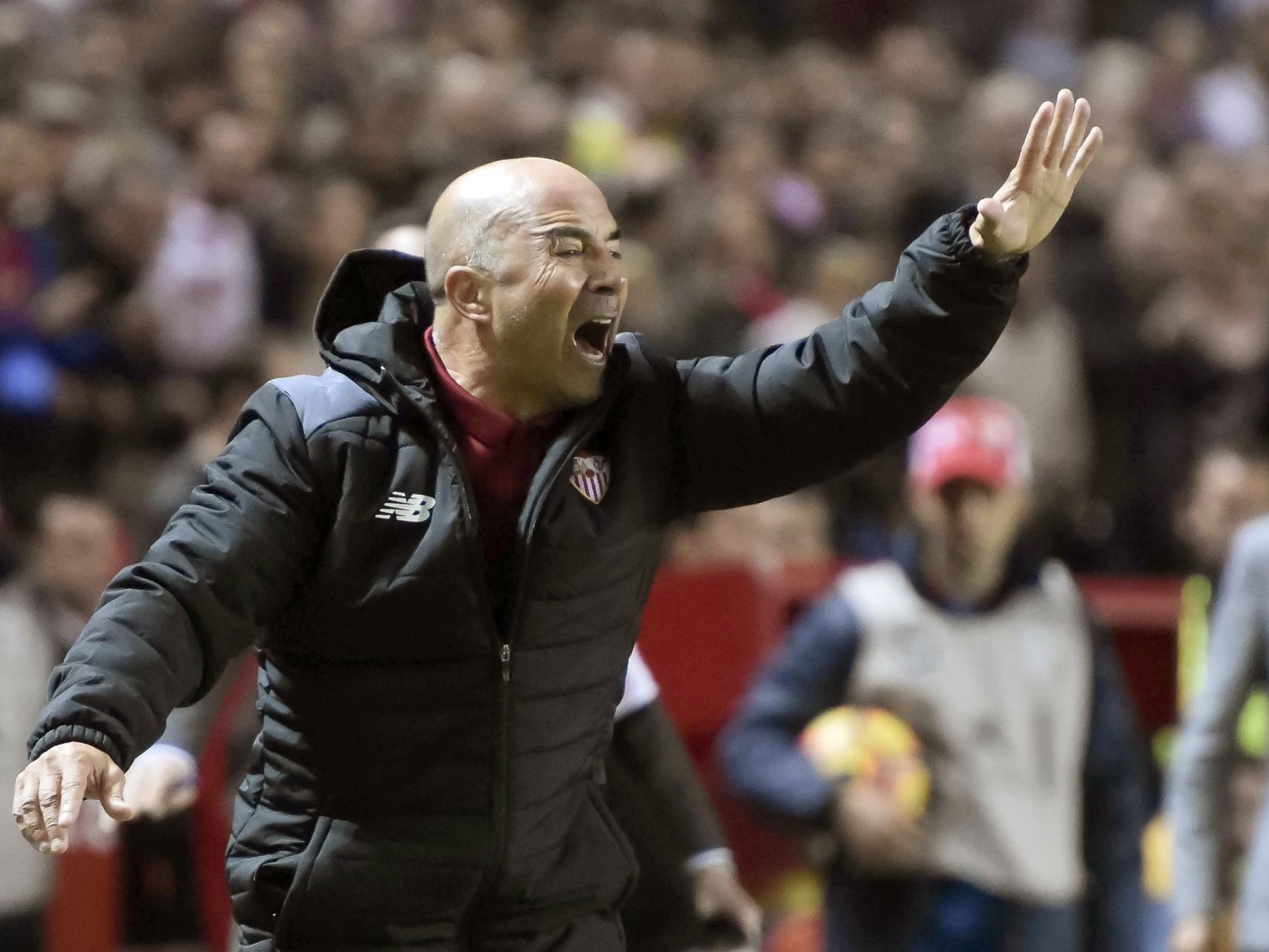 Jorge Sampaoli, en un Sevilla-Barcelona de esta temporada.