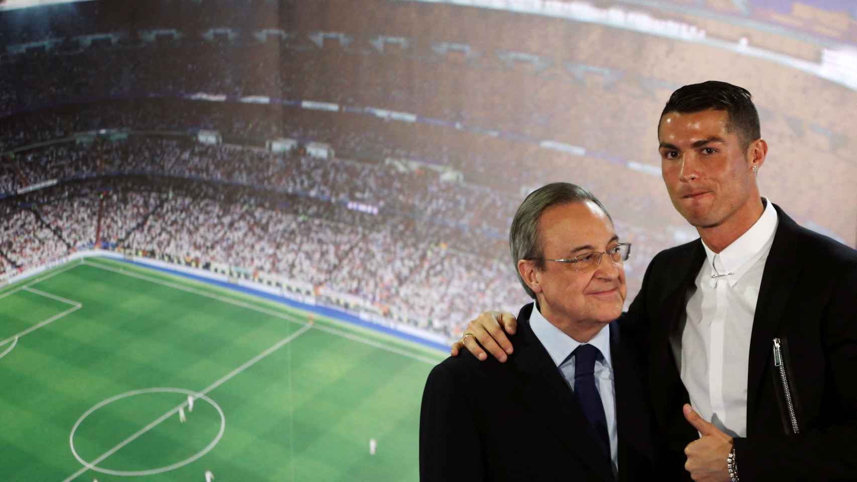 Cristiano Ronaldo con Florentino Pérez