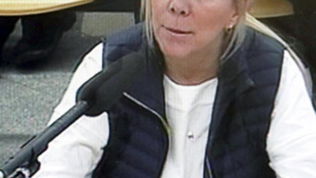 Isabel Jordán durante su declaración por el caso Gürtel.