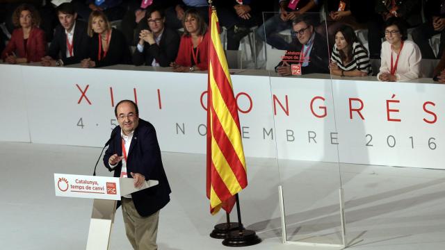 Miquel Iceta, durante su última intervención en la clausura del XIII congreso del partido