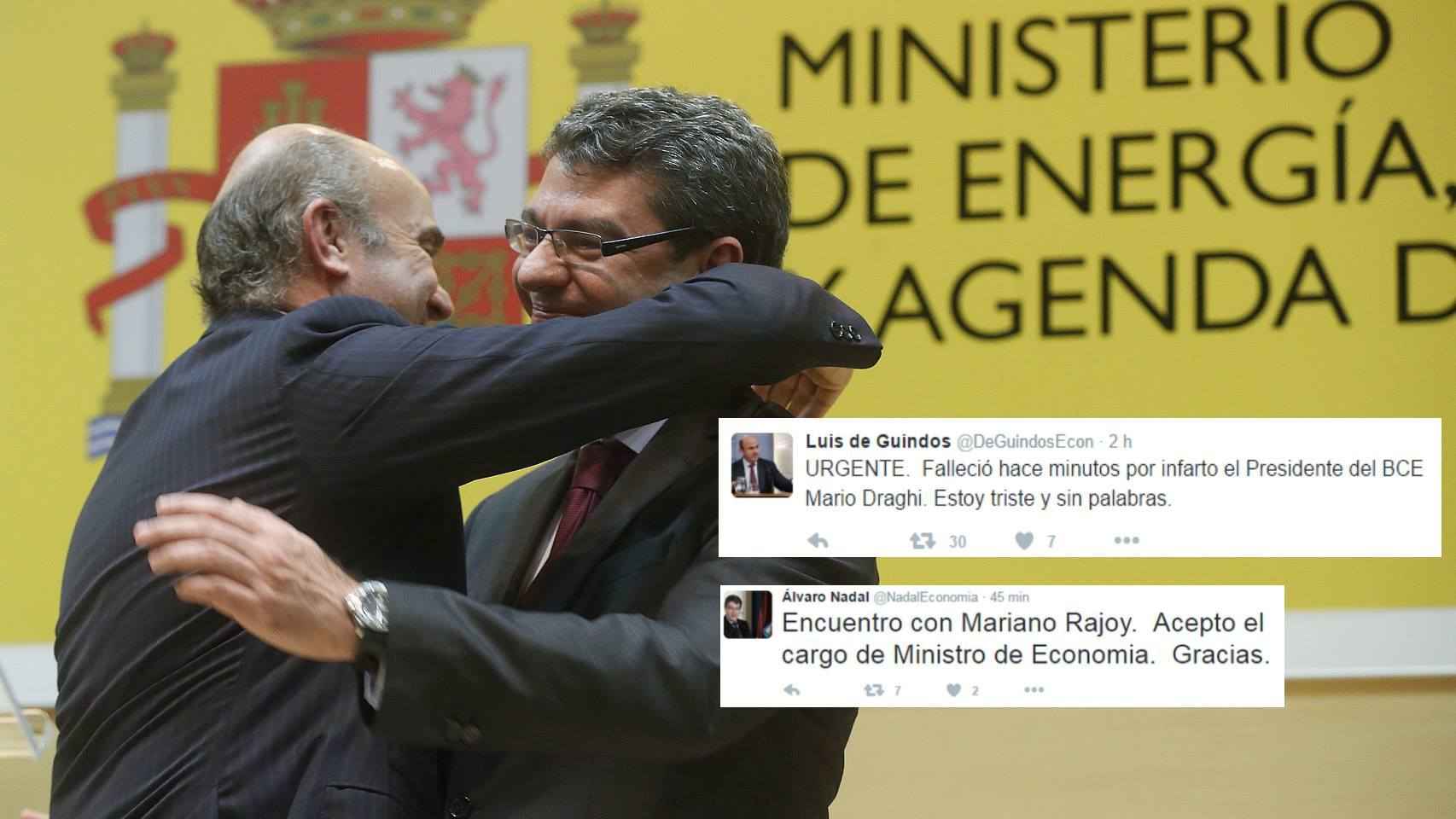 Los tuits de los falsos Luis de Guindos y Álvaro Nadal
