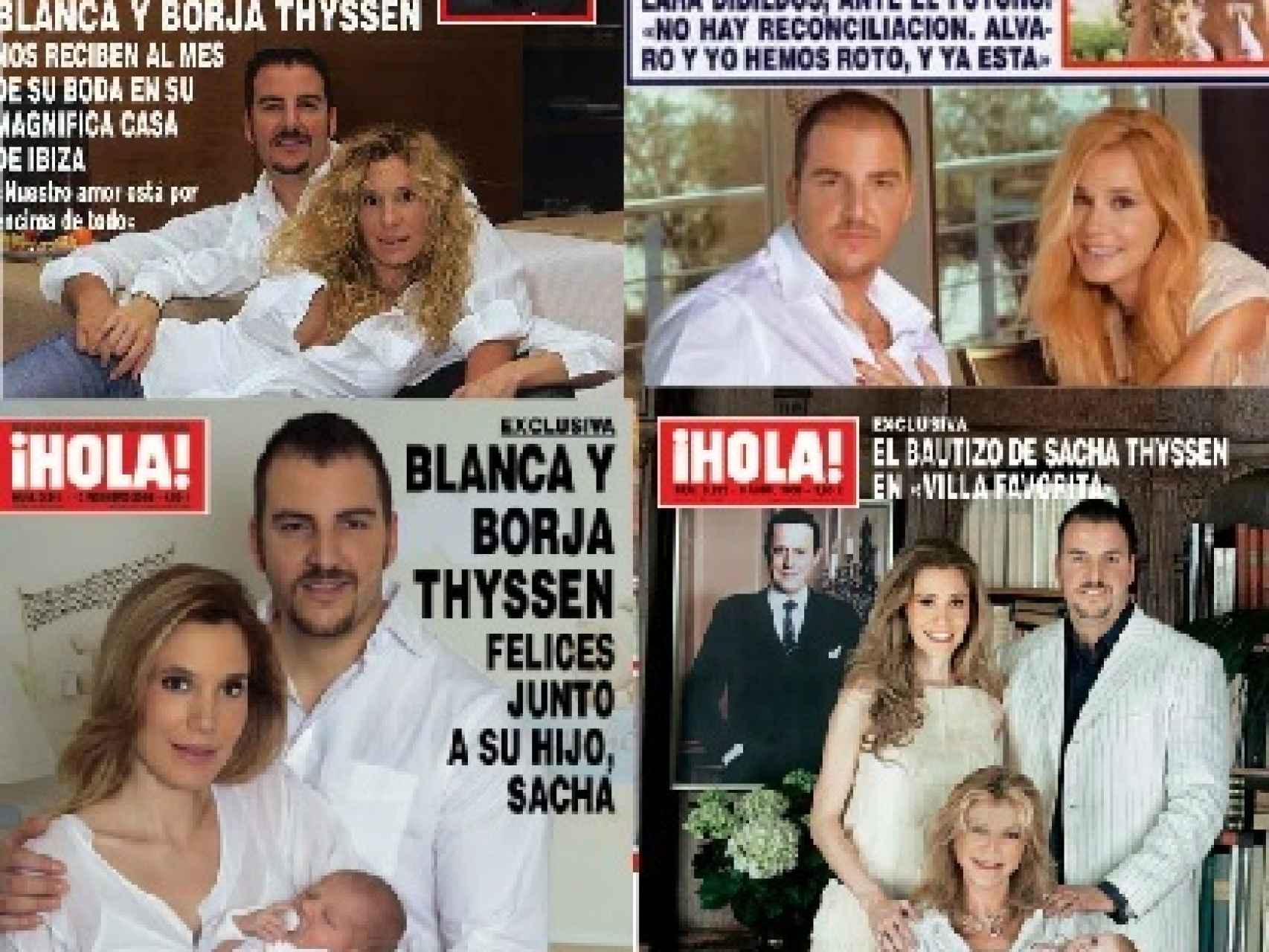 Algunas de las portadas de Borja Thyssen en ¡HOLA!  investigadas por la Agencia Tributaria