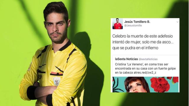 Jesús Tomillero y el falso tuit que se le atribuye.