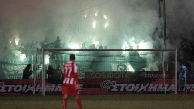 Imagen de un partido de la liga griega.