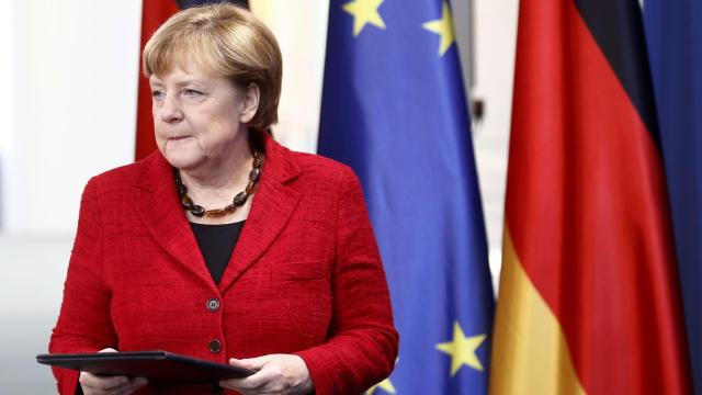 Merkel ha valorado ante la prensa los resultados electorales en EEUU.