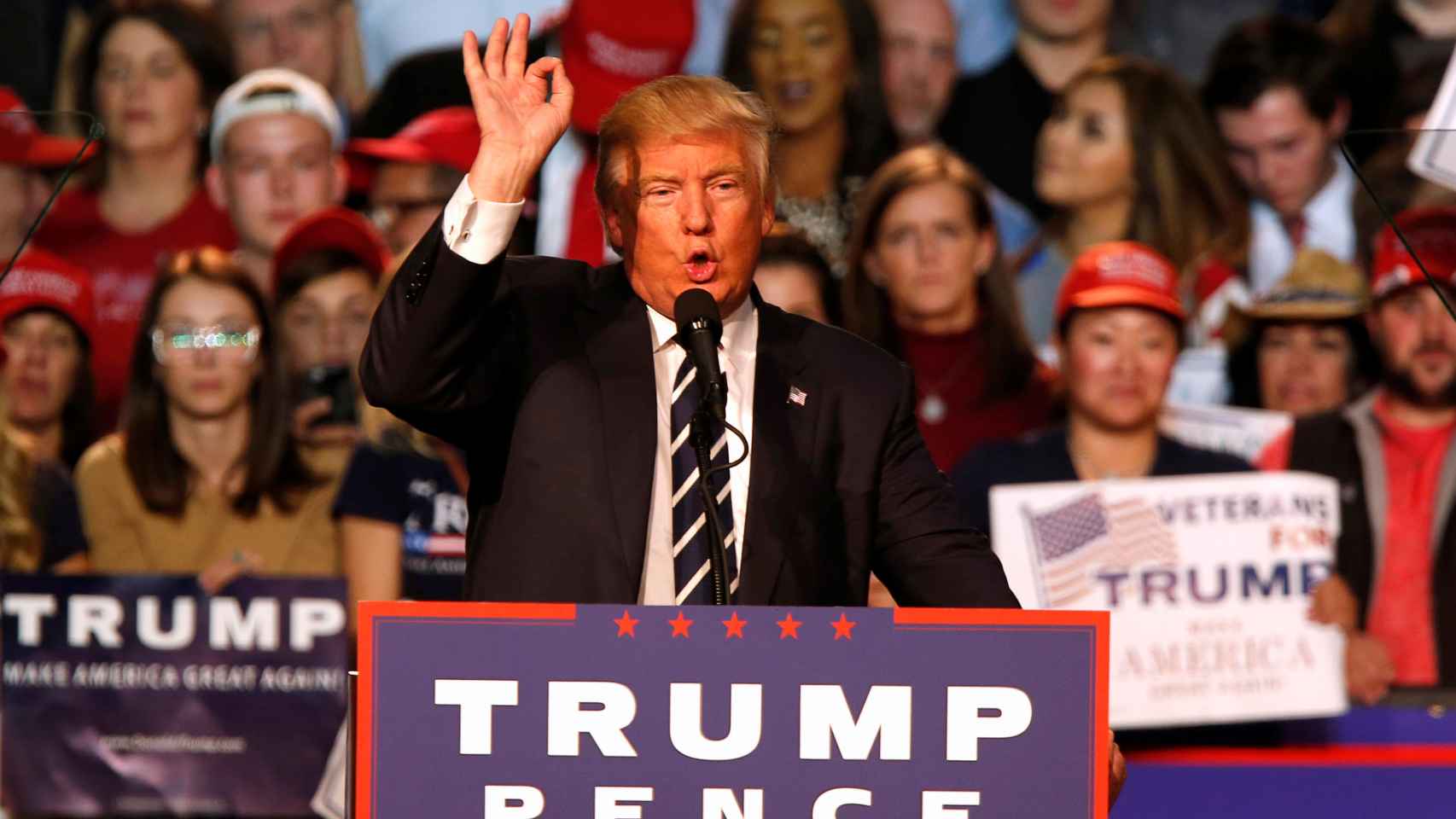 Donald Trump, durante uno de los mítines de campaña.